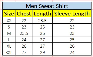 Men's Crew Neck  Long Sleeve PLAIN SWEATSHIRT Black
