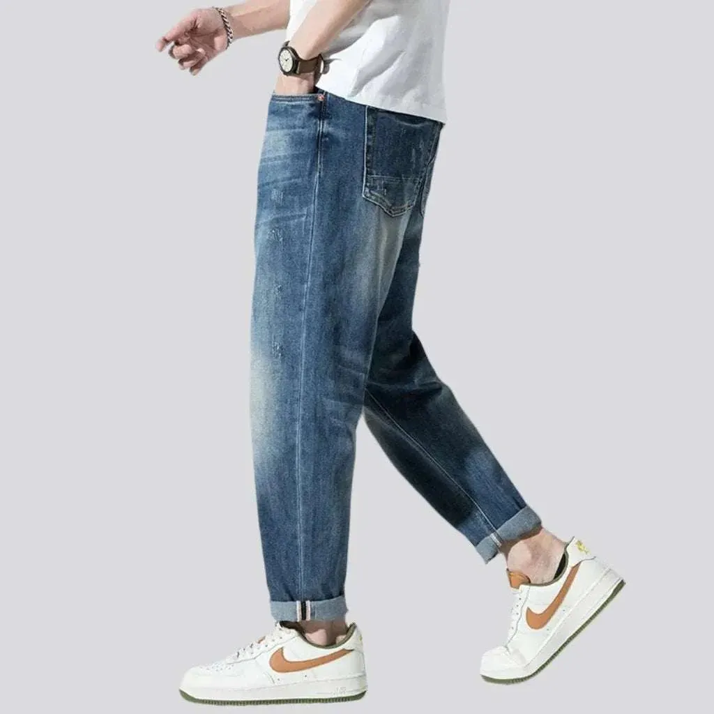 Men's medium-wash jeans