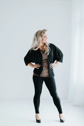 Merino-Tencel Kimono Black