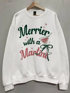 Merrier With a Martini Sweatshirt