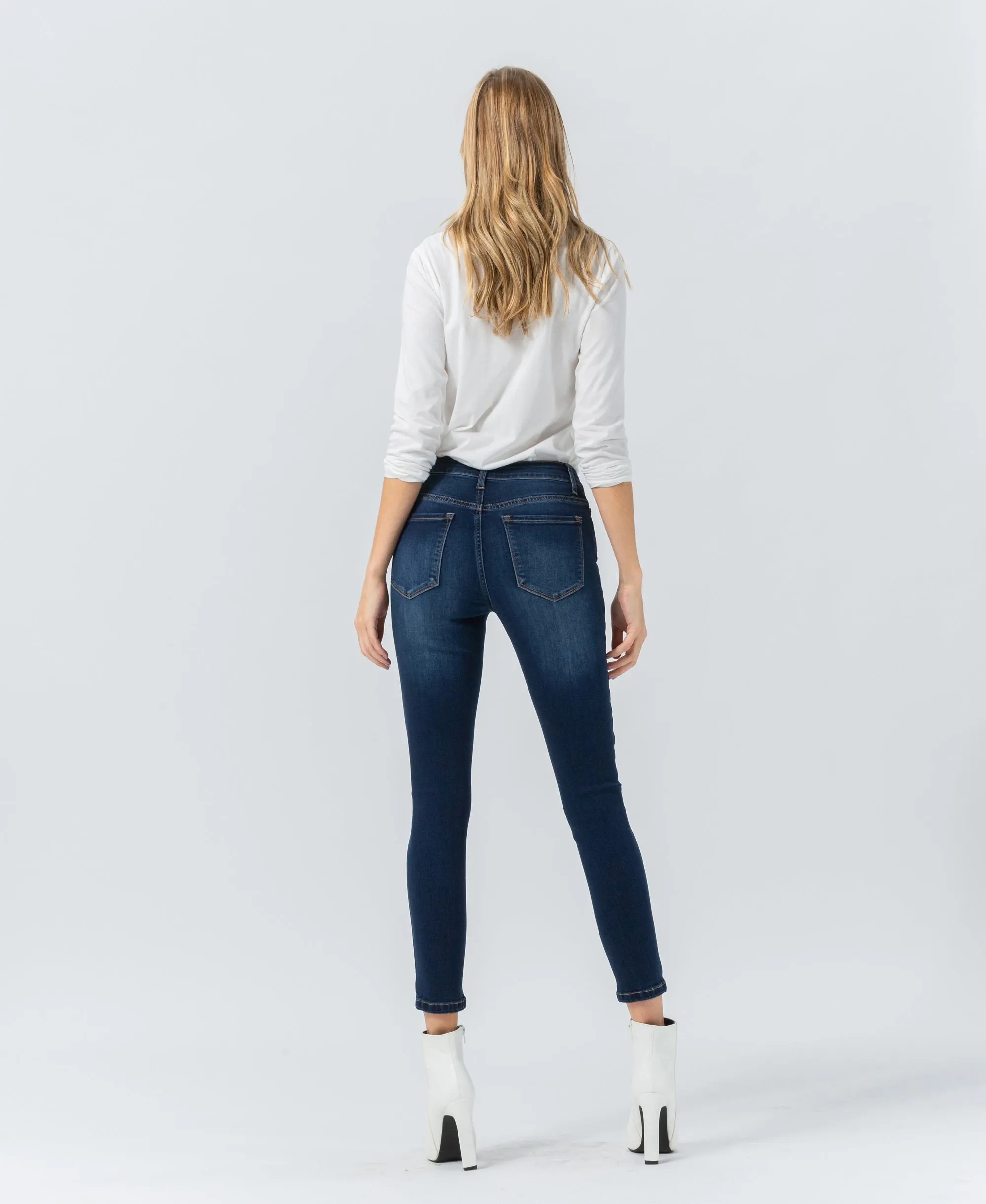 MID RISE CROPPED SKINNY - BLUE BRIDGE