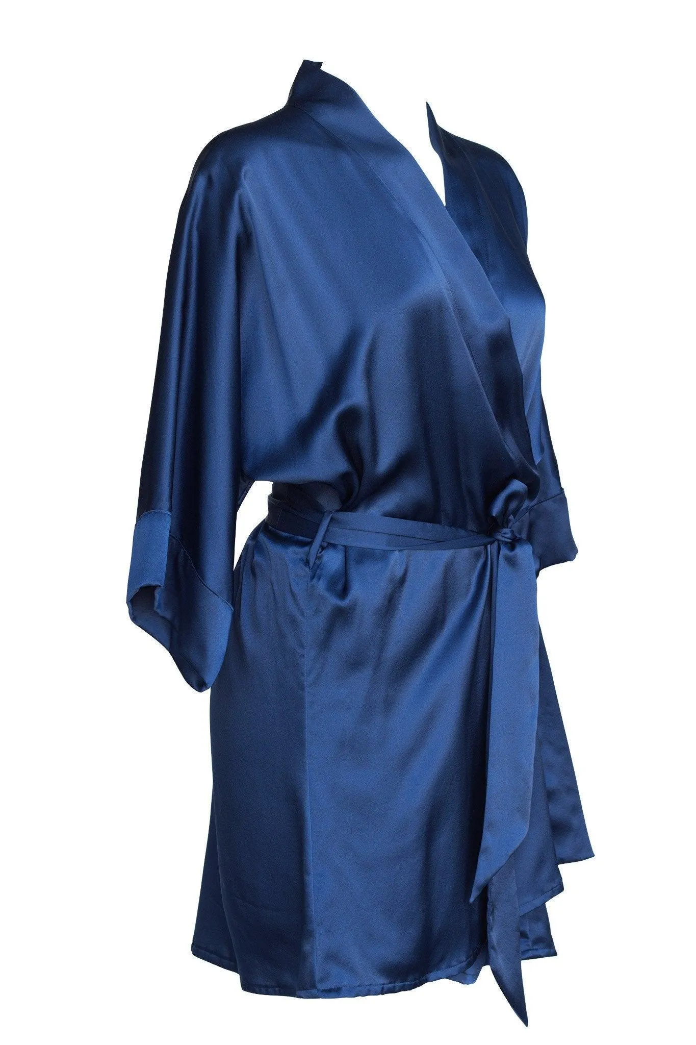 Midnight Blue Silk Kimono