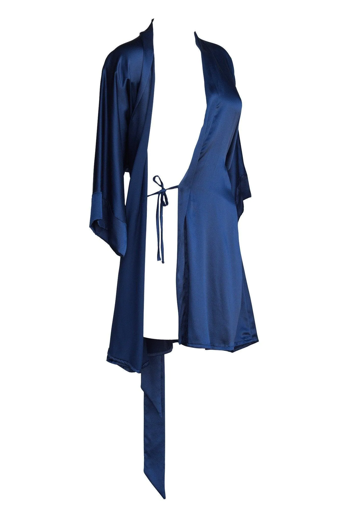 Midnight Blue Silk Kimono