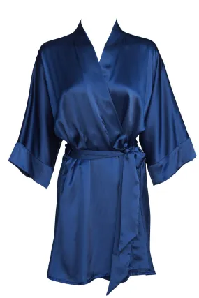 Midnight Blue Silk Kimono