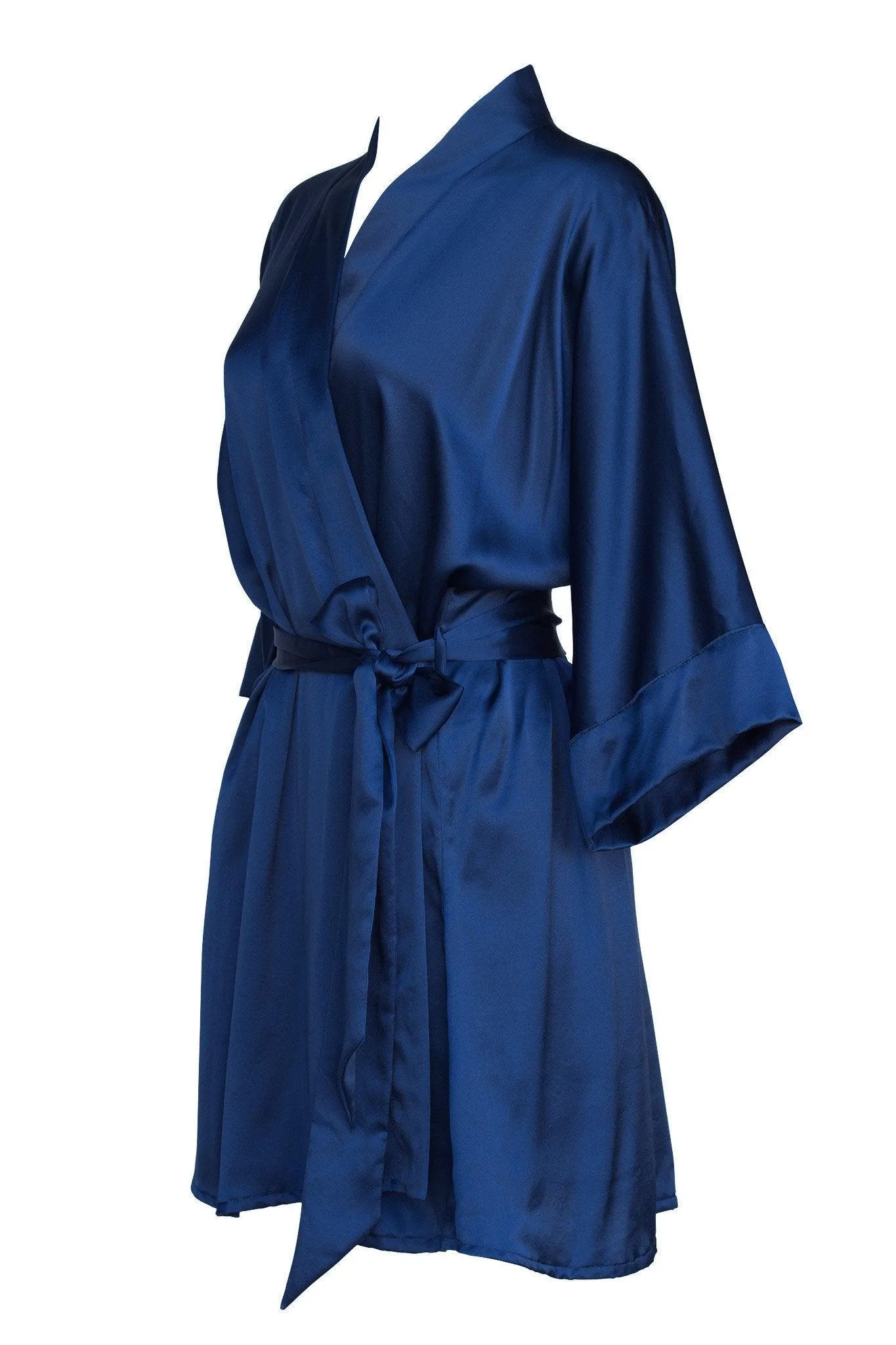 Midnight Blue Silk Kimono
