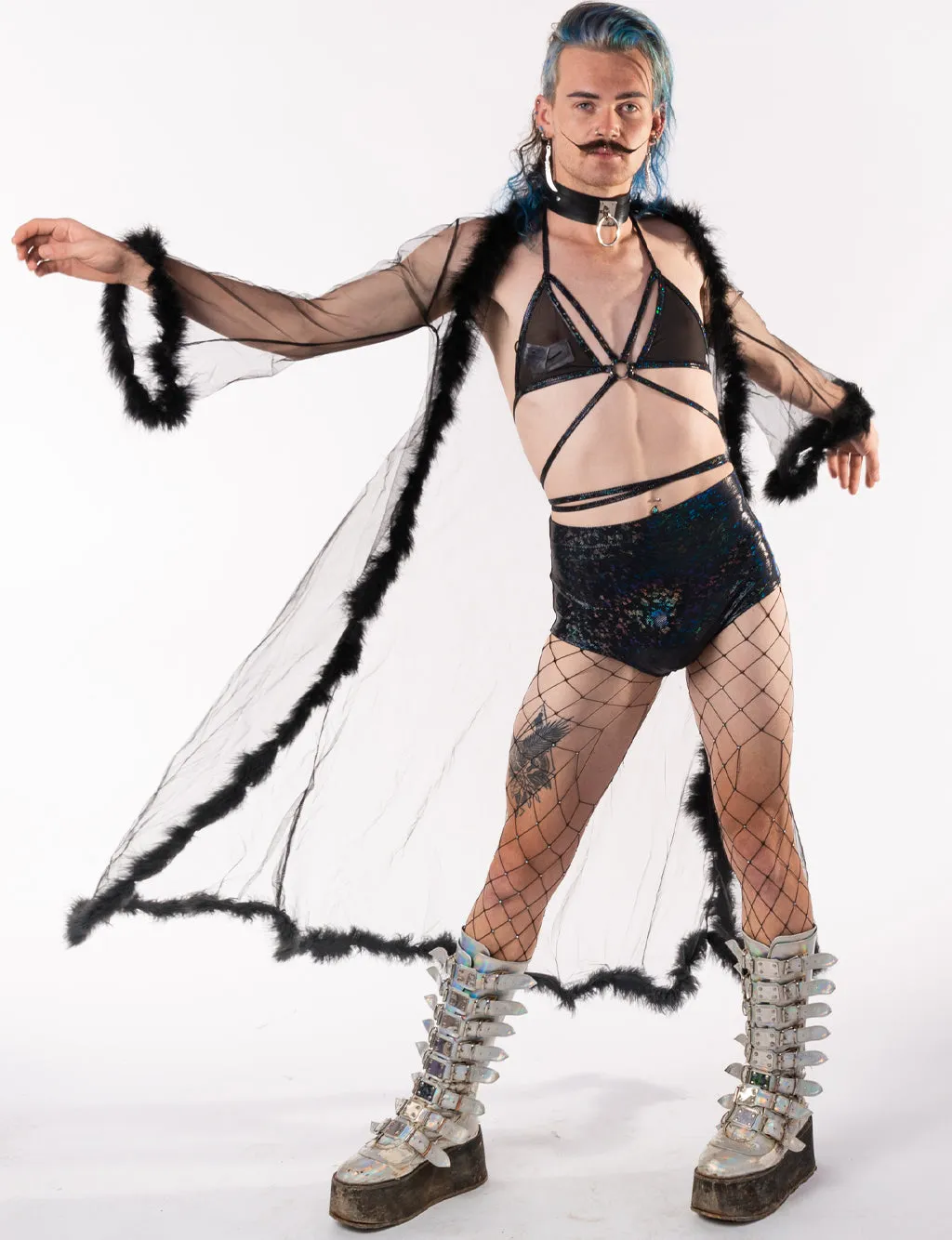 MIDNIGHT FAIRY KIMONO - BLACK