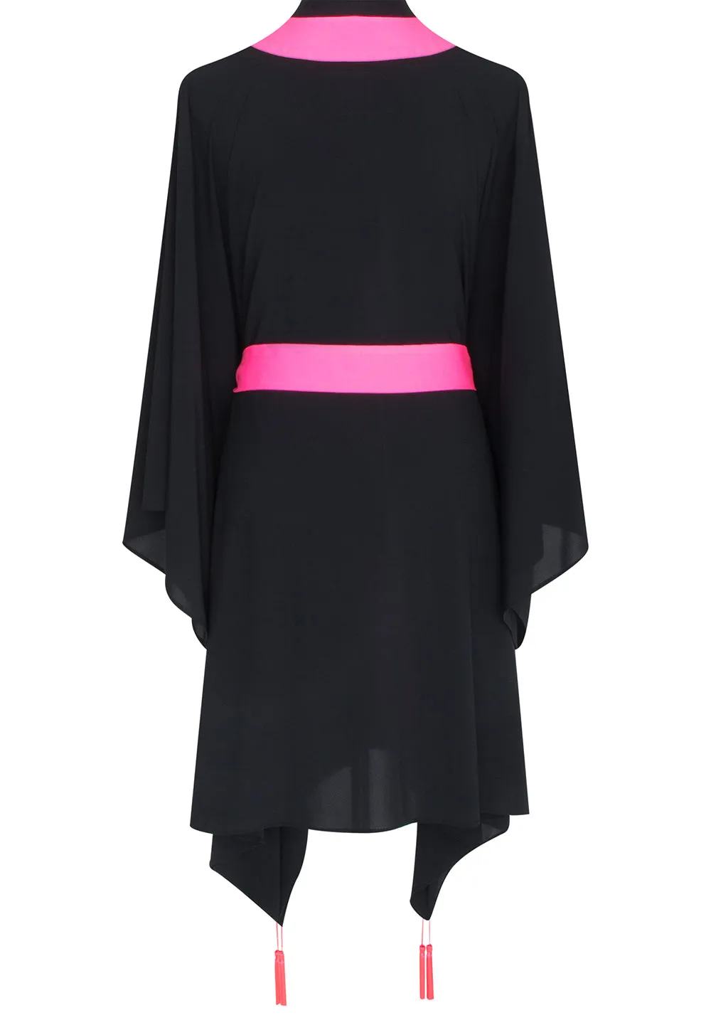Monochrome - Black Kimono (Neon Pink)