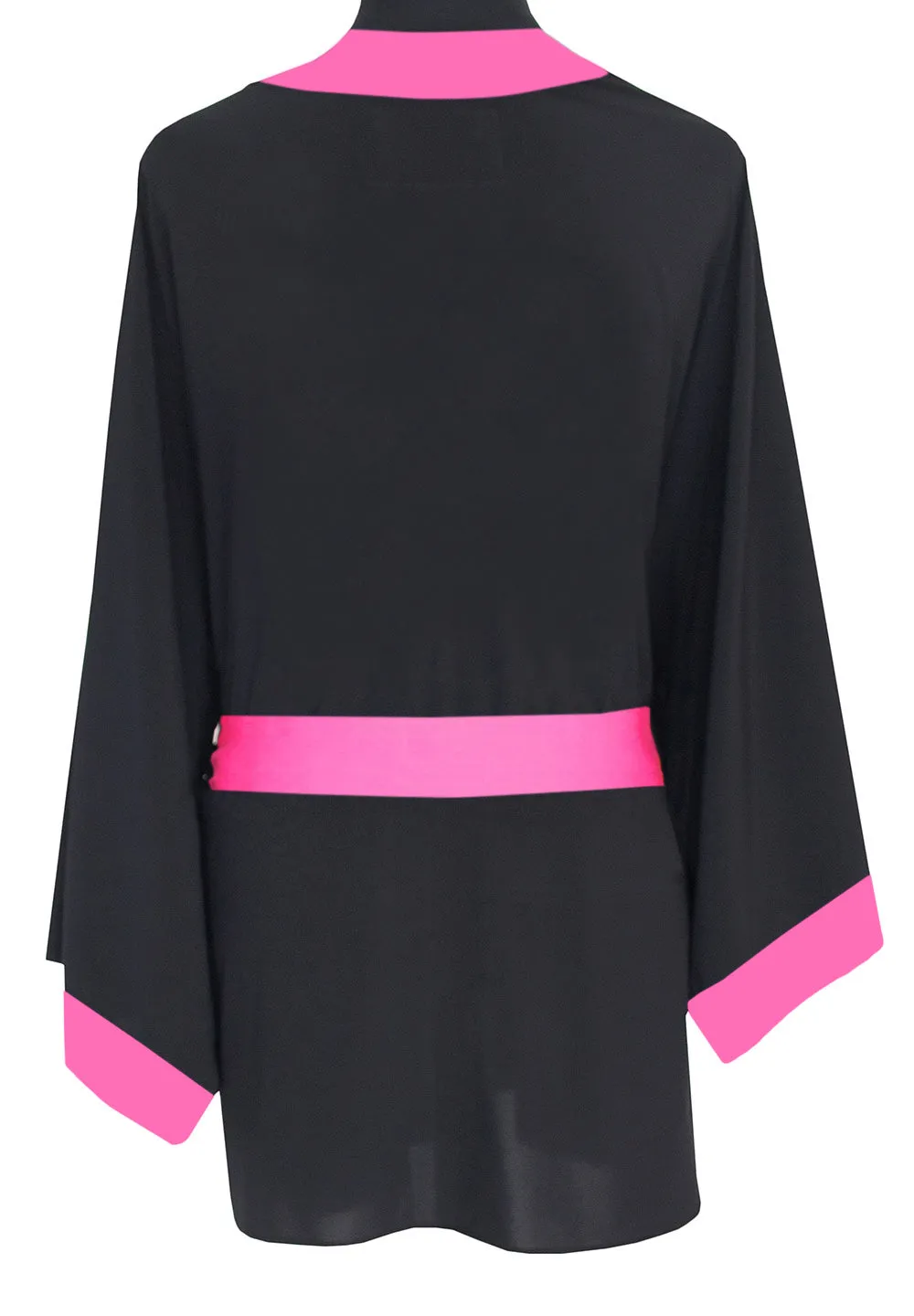 Monochrome - Black Kimono (Neon Pink)