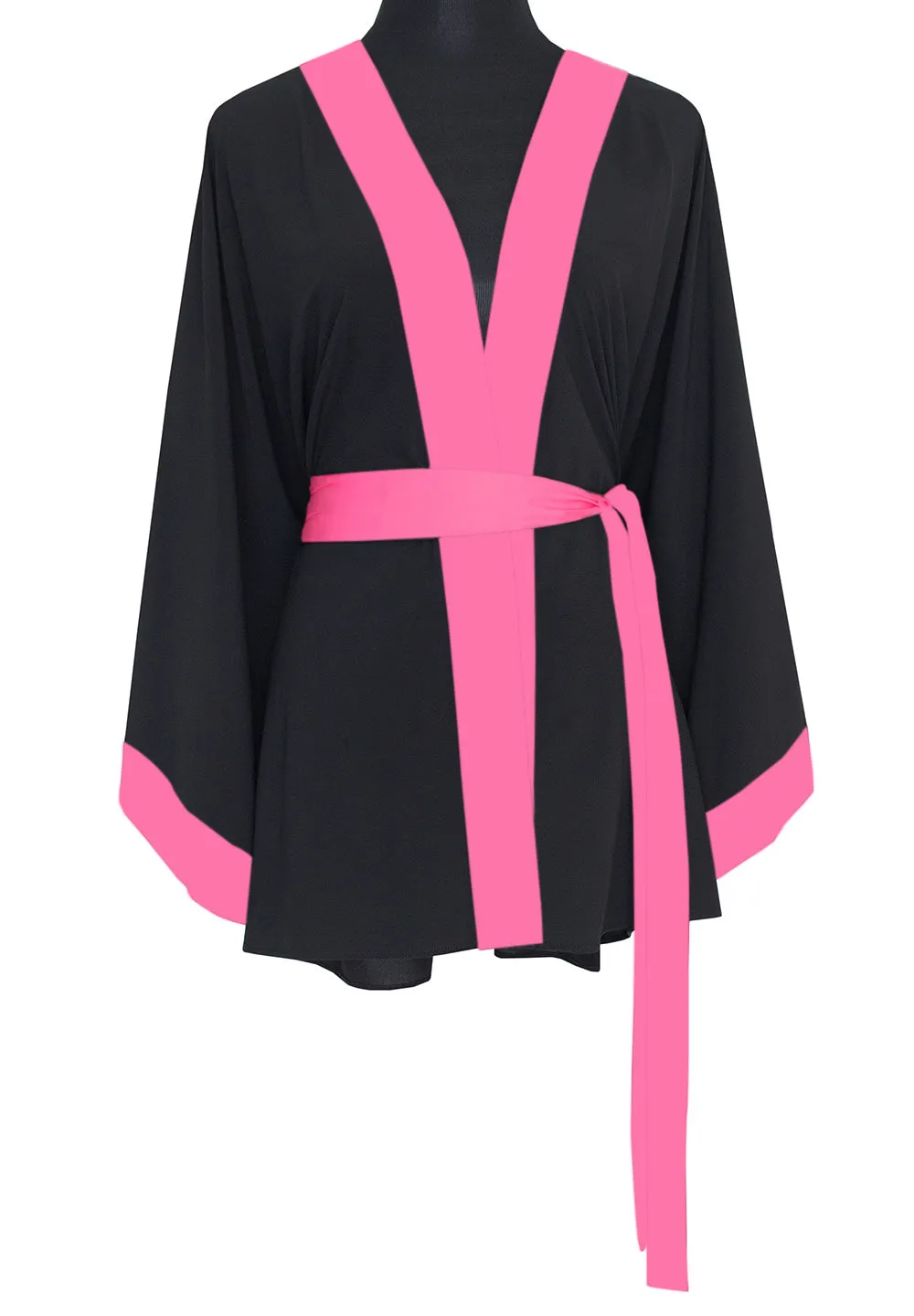 Monochrome - Black Kimono (Neon Pink)