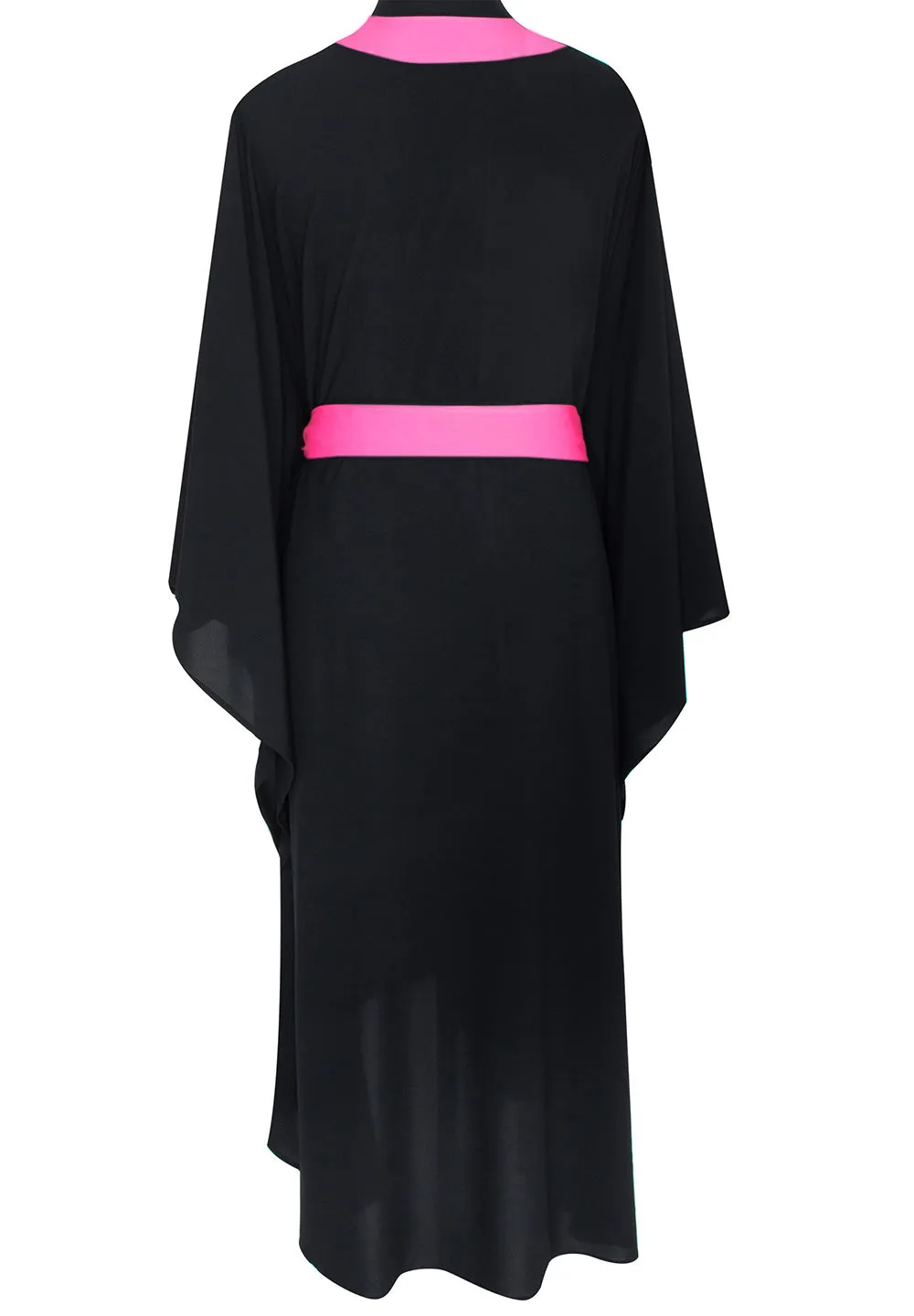 Monochrome - Black Kimono (Neon Pink)