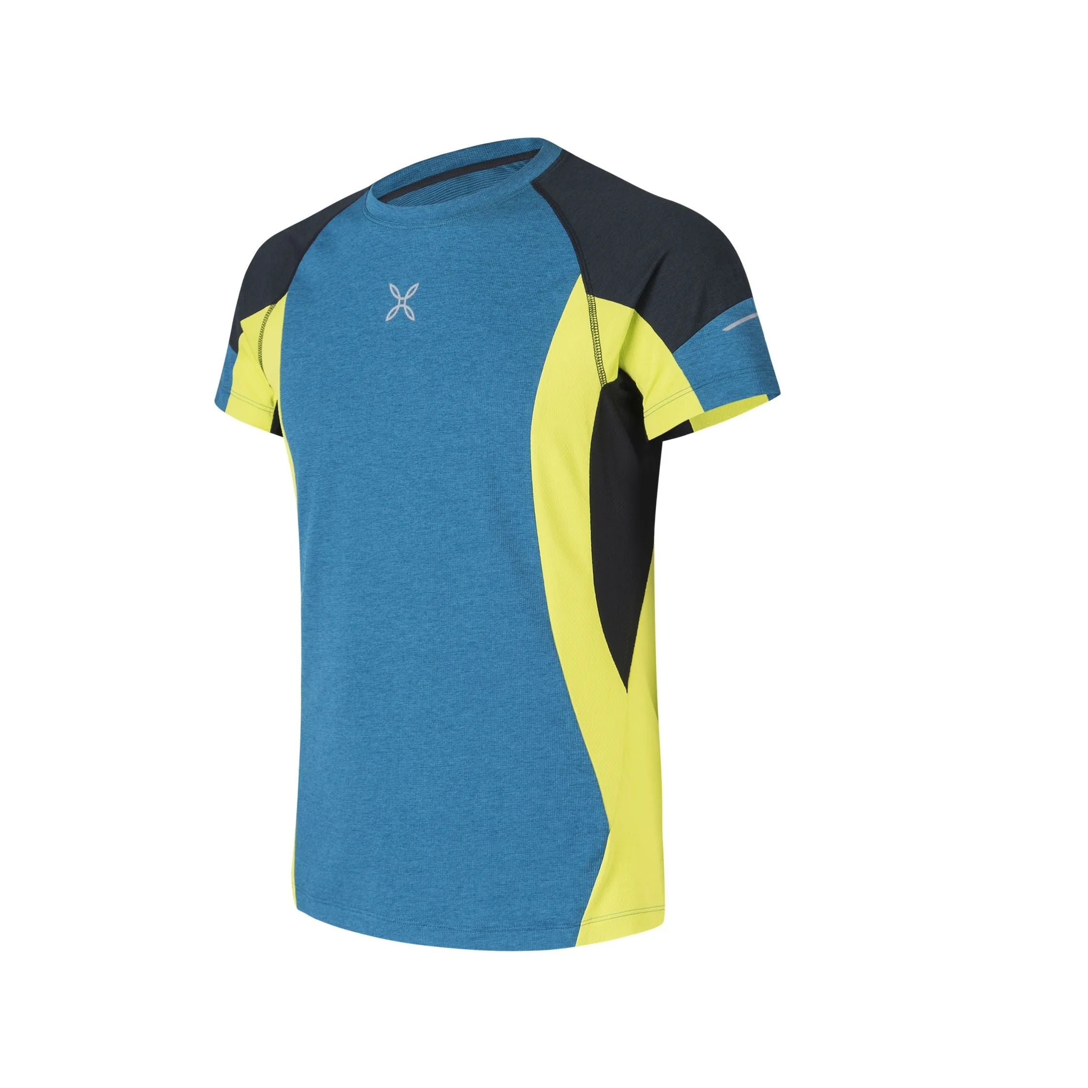 MONTURA RUN ENERGY T-SHIRT MAGLIA UOMO TRASPIRANTE ( BLU OTTANIO / VERDE LIME )