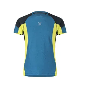 MONTURA RUN ENERGY T-SHIRT MAGLIA UOMO TRASPIRANTE ( BLU OTTANIO / VERDE LIME )