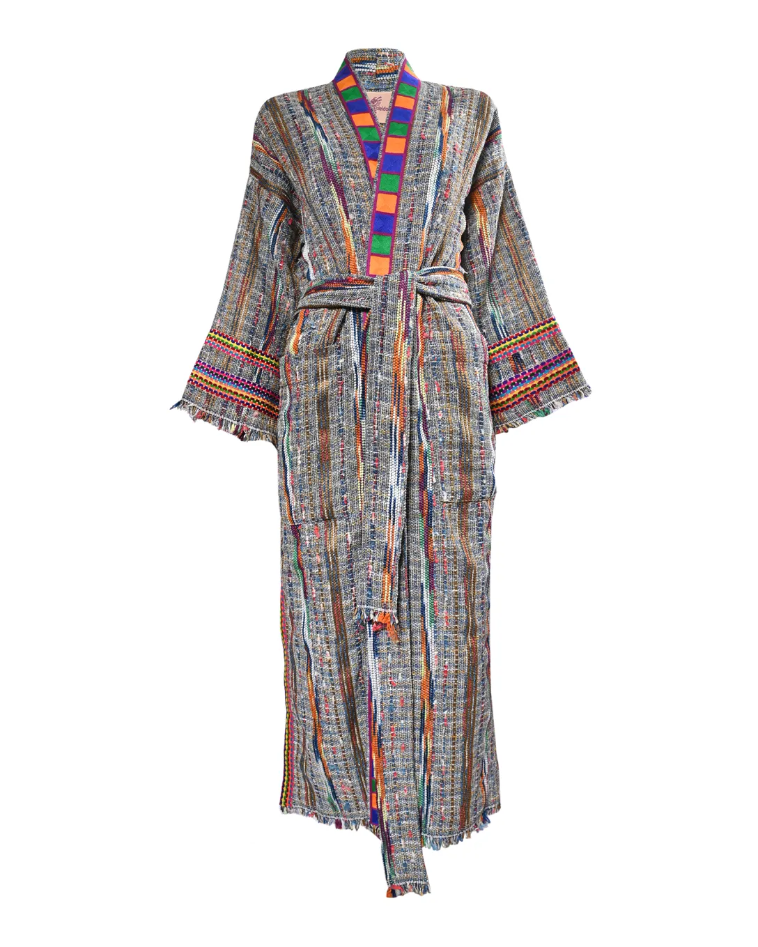Multicolor Beam Kimono Abaya