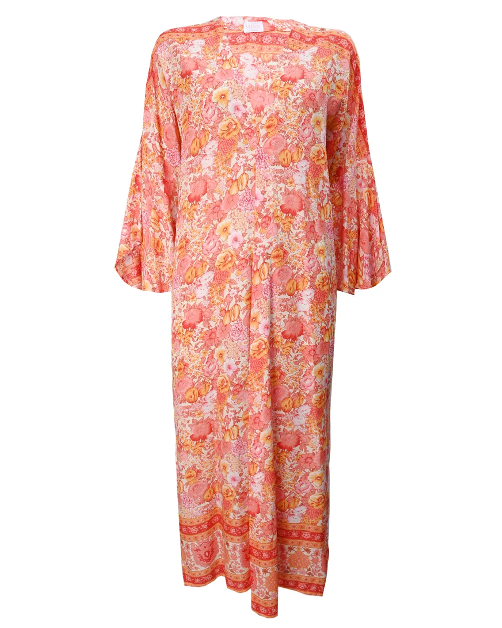 Multicolor Cotton Kimono Abaya