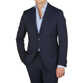 Navy Blue Spider Wool Suit