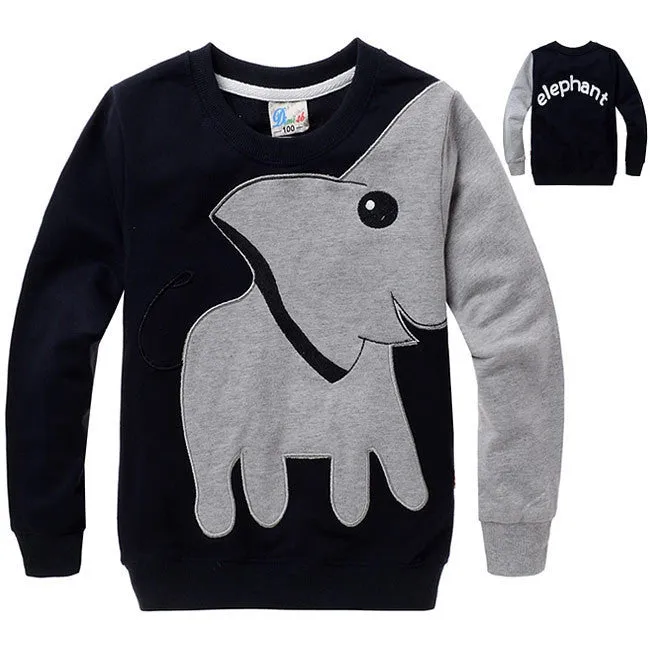 New Elephant, children sweater,boy girl Pullover top shirts Hooded Sweater hoodie