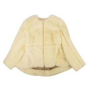 NWT MARNI Citrine Yellow Alpaca Fur Jacket Size 42 $2070