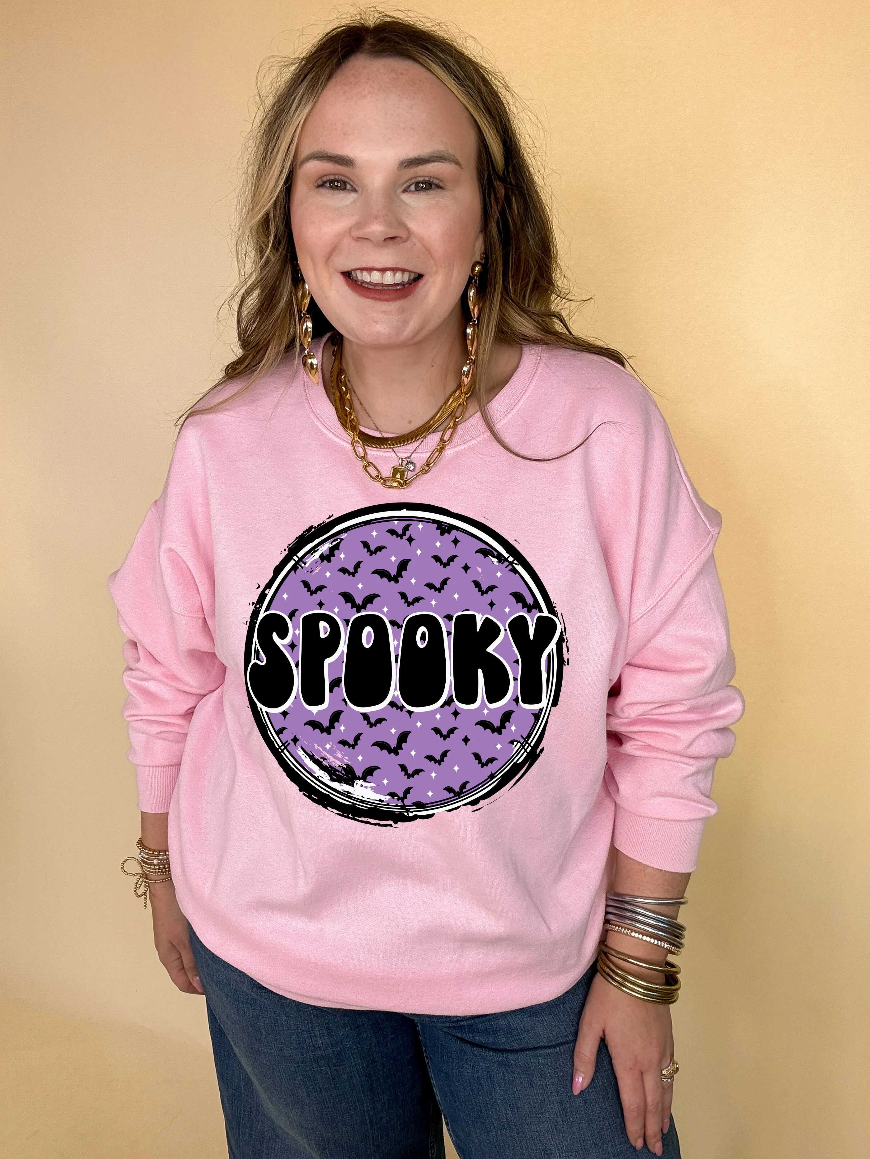 Online Exclusive |  Spooky Graphic Sweatshirt in Multiple Color Options