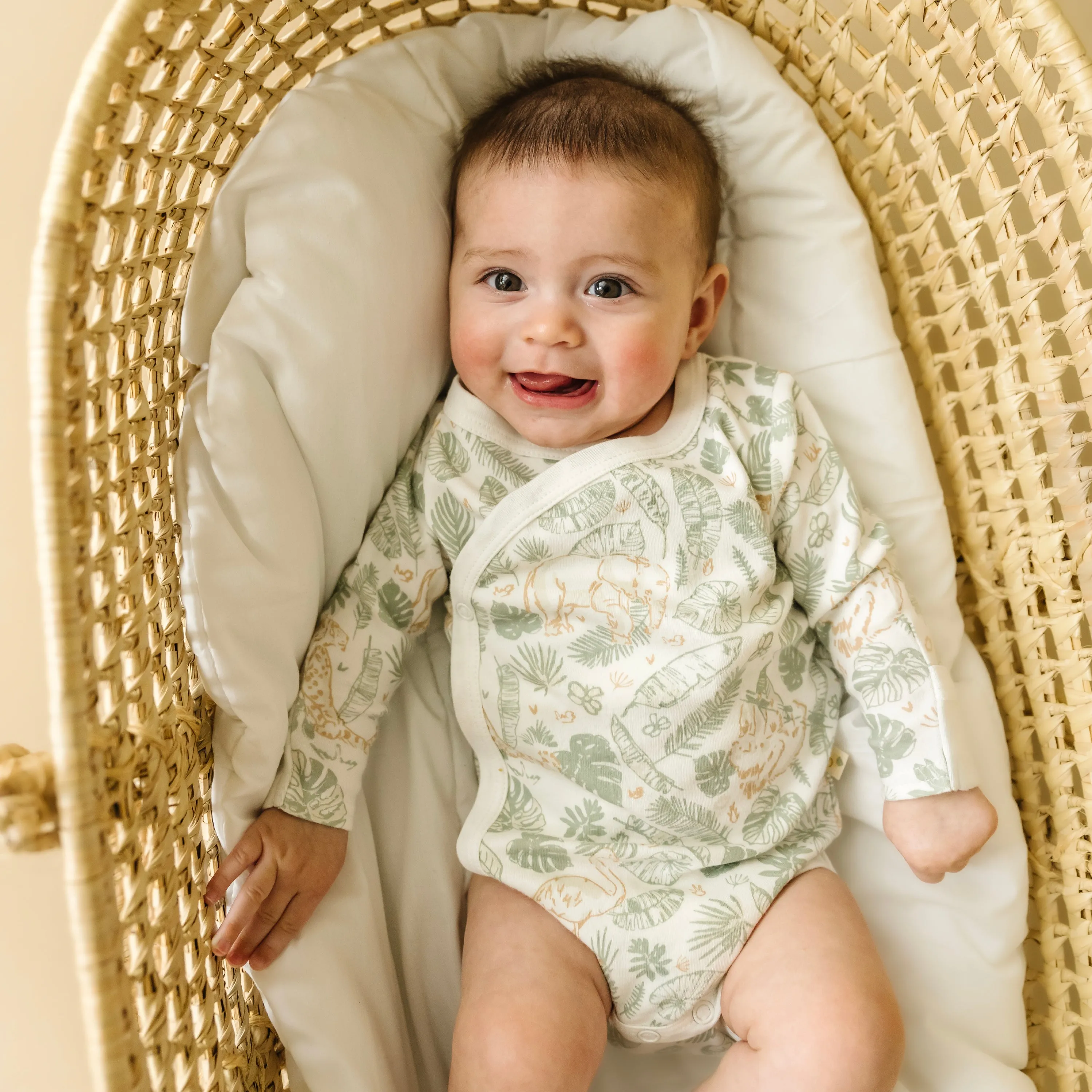 Organic Kimono Onesie - Wild Safari