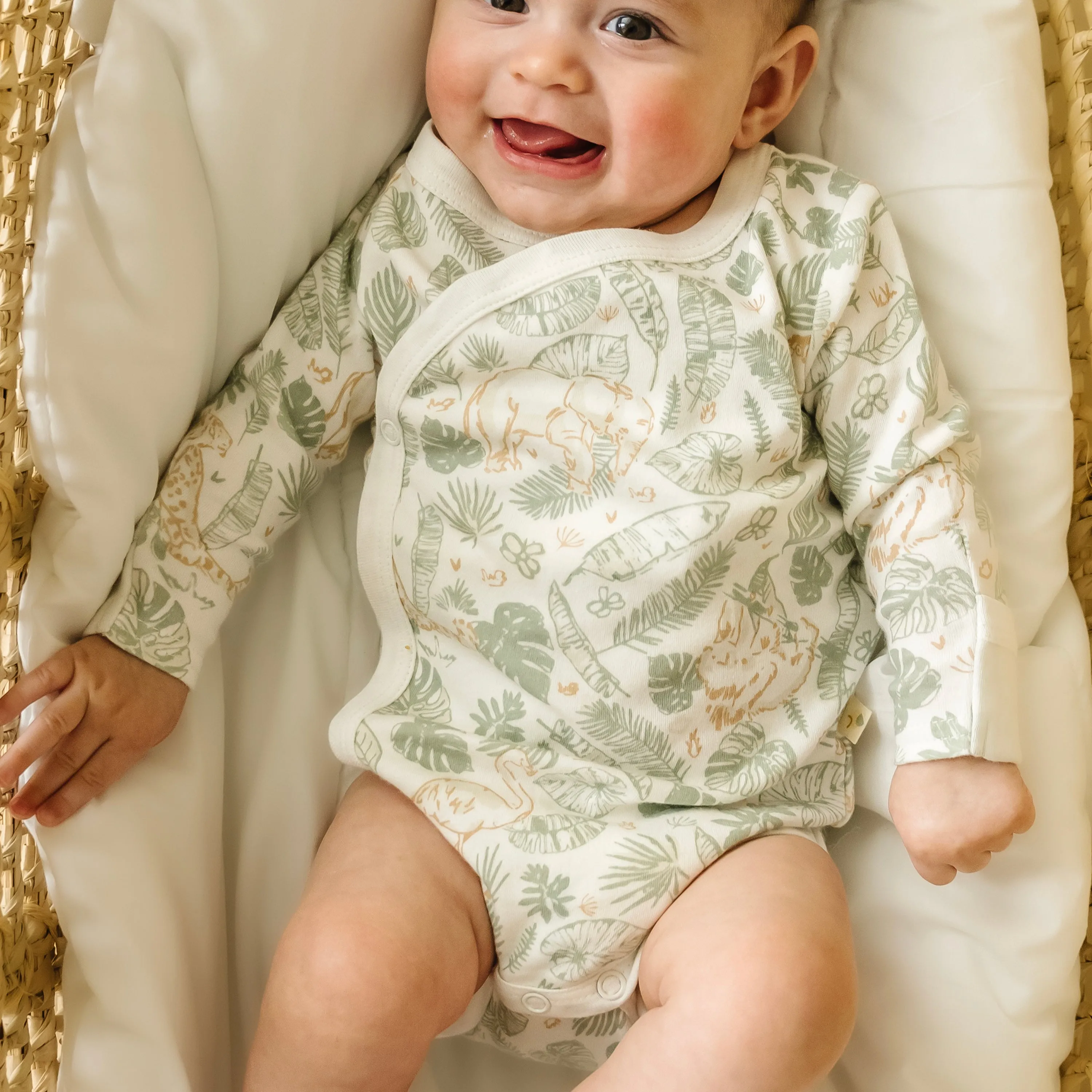 Organic Kimono Onesie - Wild Safari