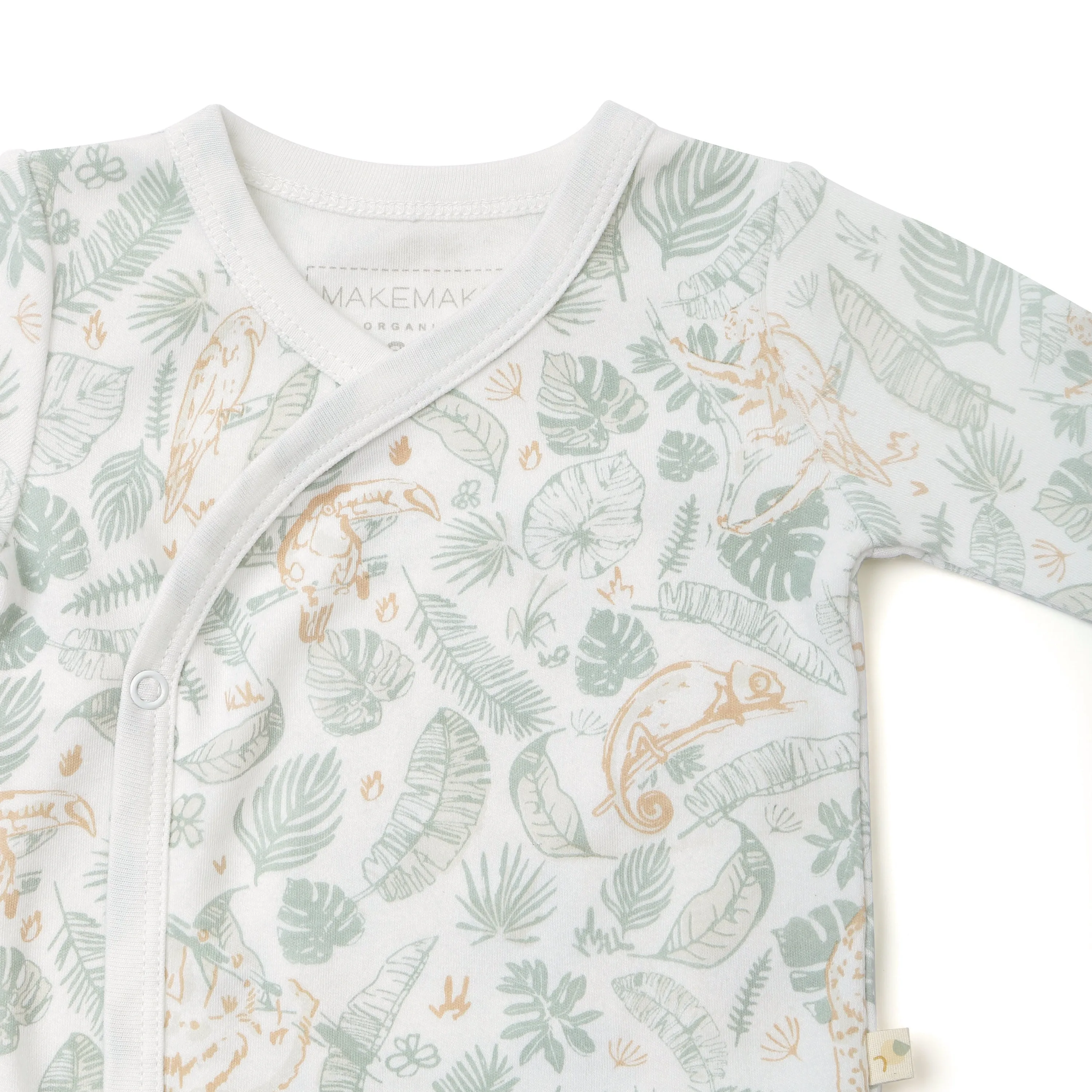 Organic Kimono Onesie - Wild Safari