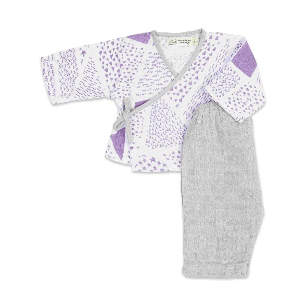 Organic Muslin Kimono Lounge Set -Twilight