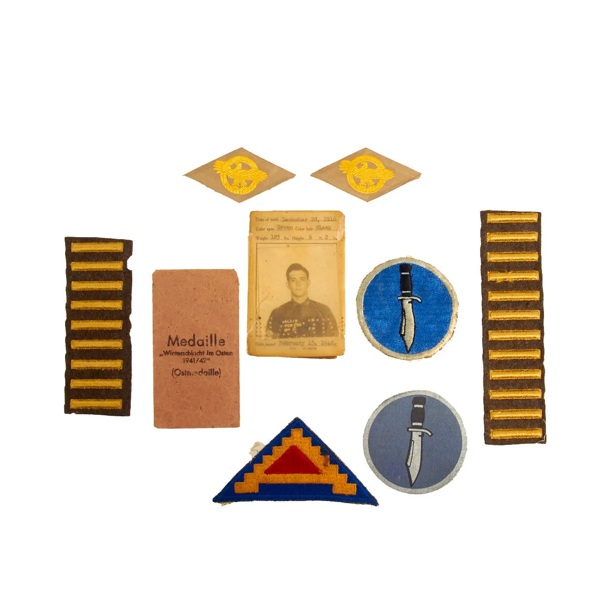 Original U.S. WWII Extensive 601st Field Artillery Grouping For Captain Alvin Curtis Powers Featuring Interview/Biography and Captured German Silverware