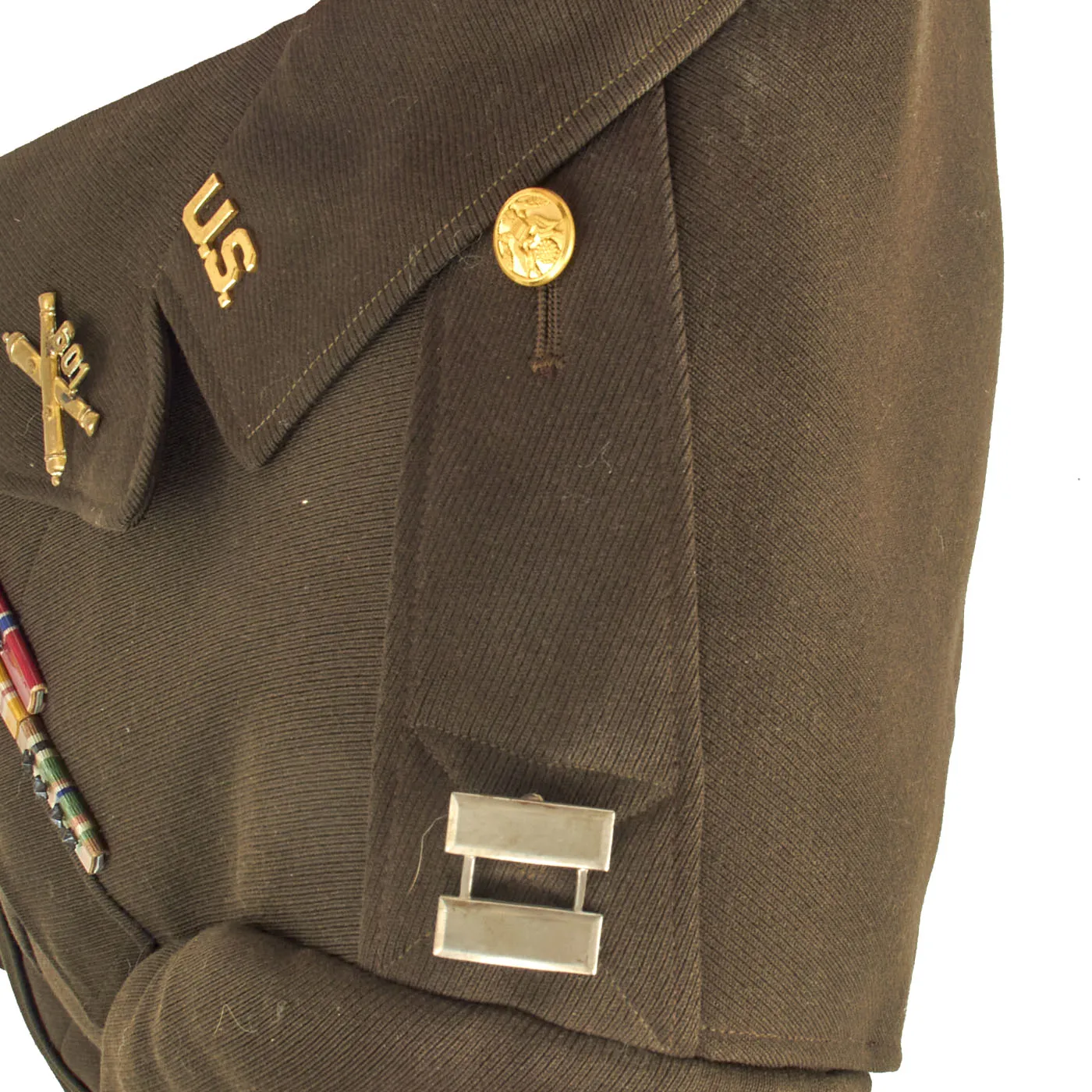 Original U.S. WWII Extensive 601st Field Artillery Grouping For Captain Alvin Curtis Powers Featuring Interview/Biography and Captured German Silverware