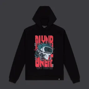 Party Hard Skull Hoodie Black