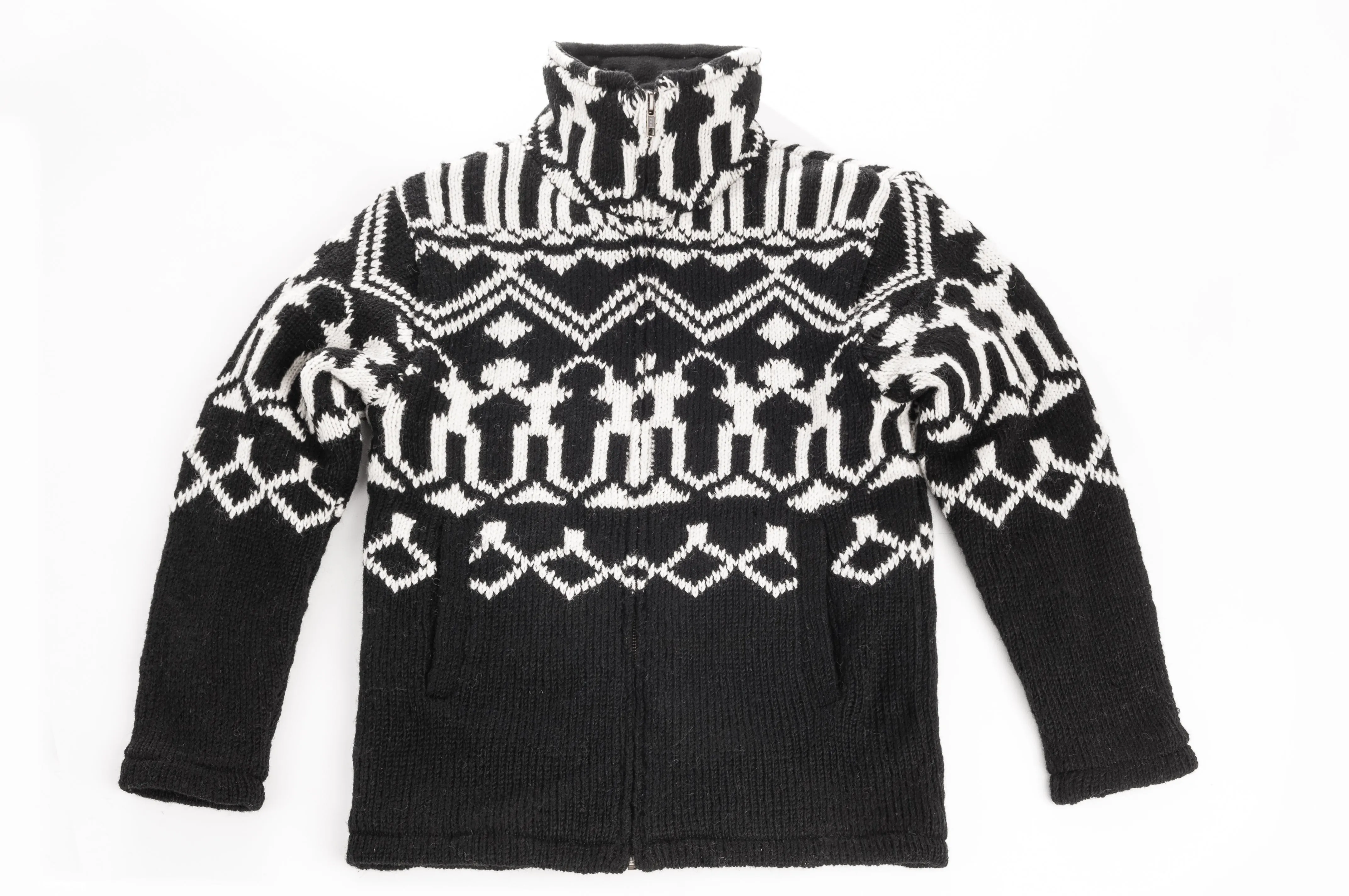 People Pattern Jacket w/ Brass Zipper