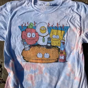 Pork Roll, Egg, and Cheese tie dye shirt (LARGE)