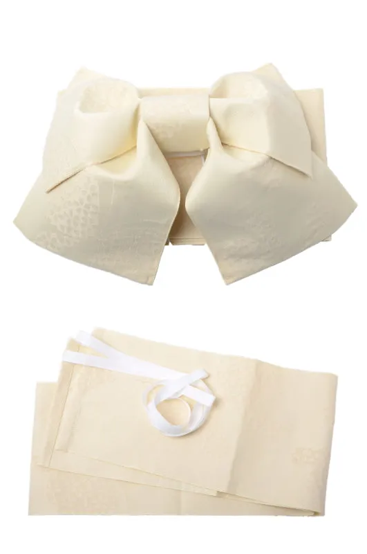 Pre-tied obi belt / Cream #10