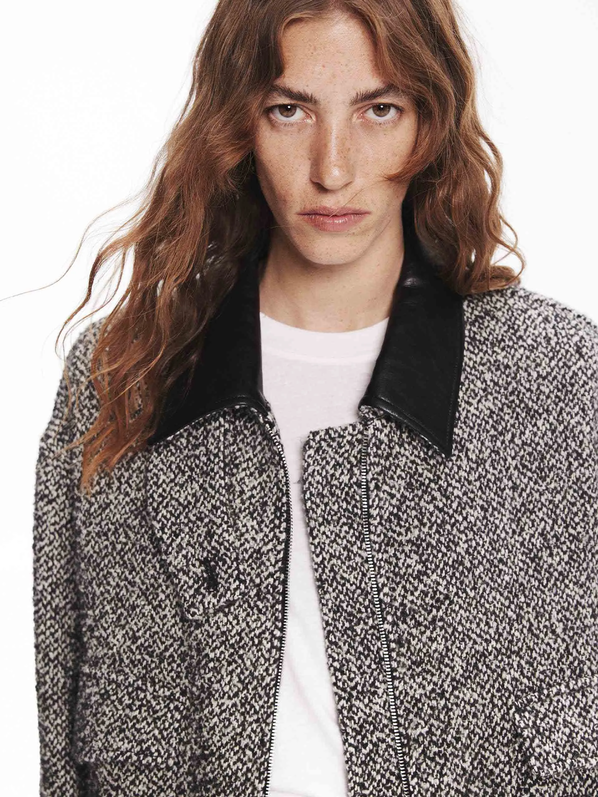 PU Collar Regular Jacket