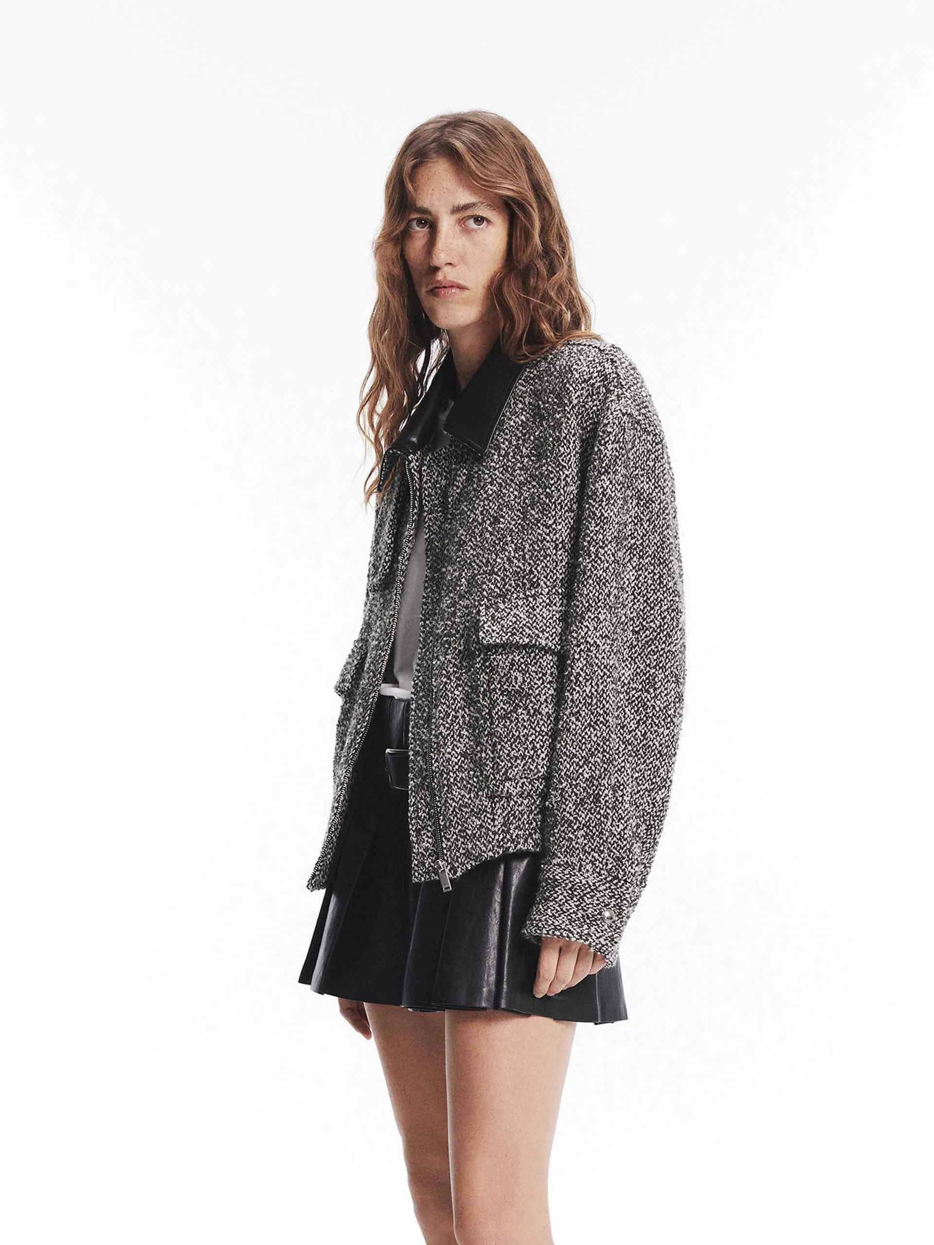 PU Collar Regular Jacket