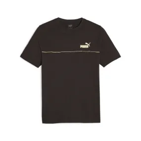 Puma Maglietta manica corta da uomo Ess  Minimal Gold 680012 01 nero