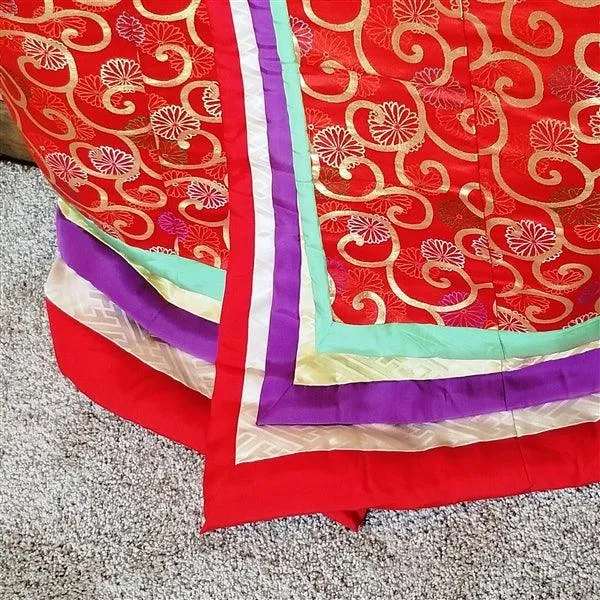 "Arabesque on Red" Vintage Wedding Kimono (Kakeshita)