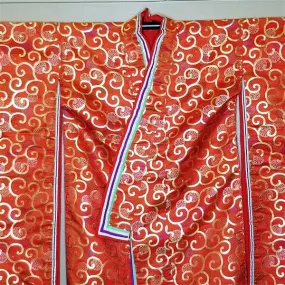"Arabesque on Red" Vintage Wedding Kimono (Kakeshita)