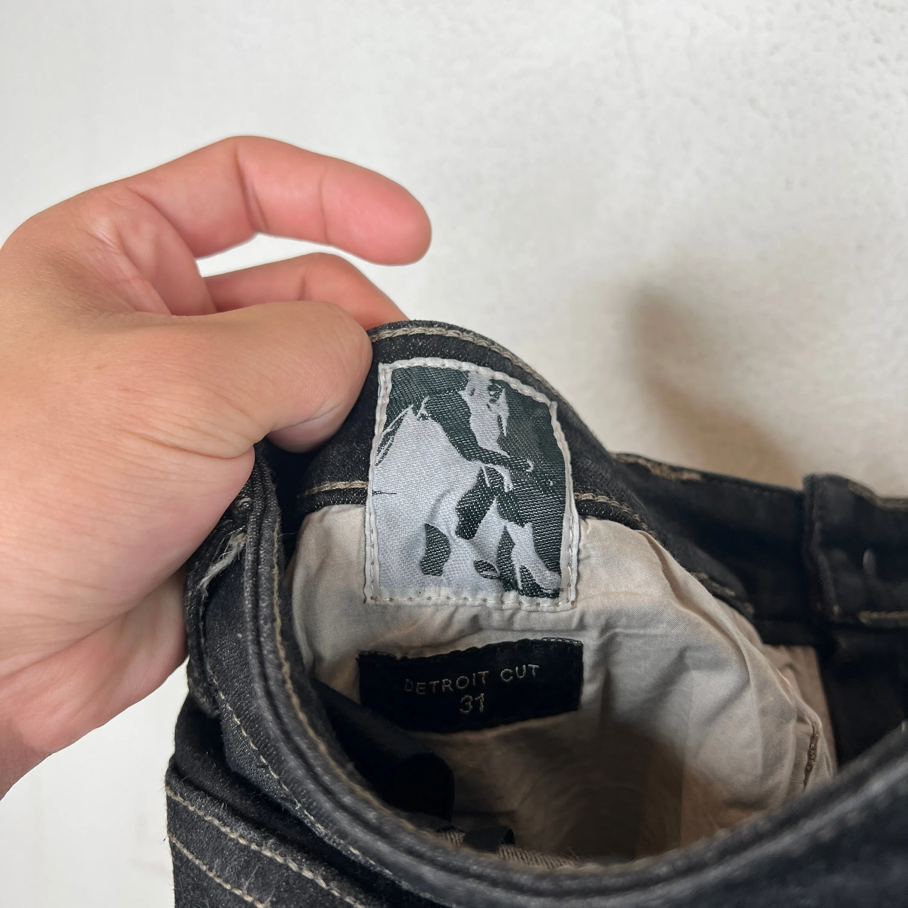 Rick Owens DRKSHDW Waxed Detroit Cut Jeans