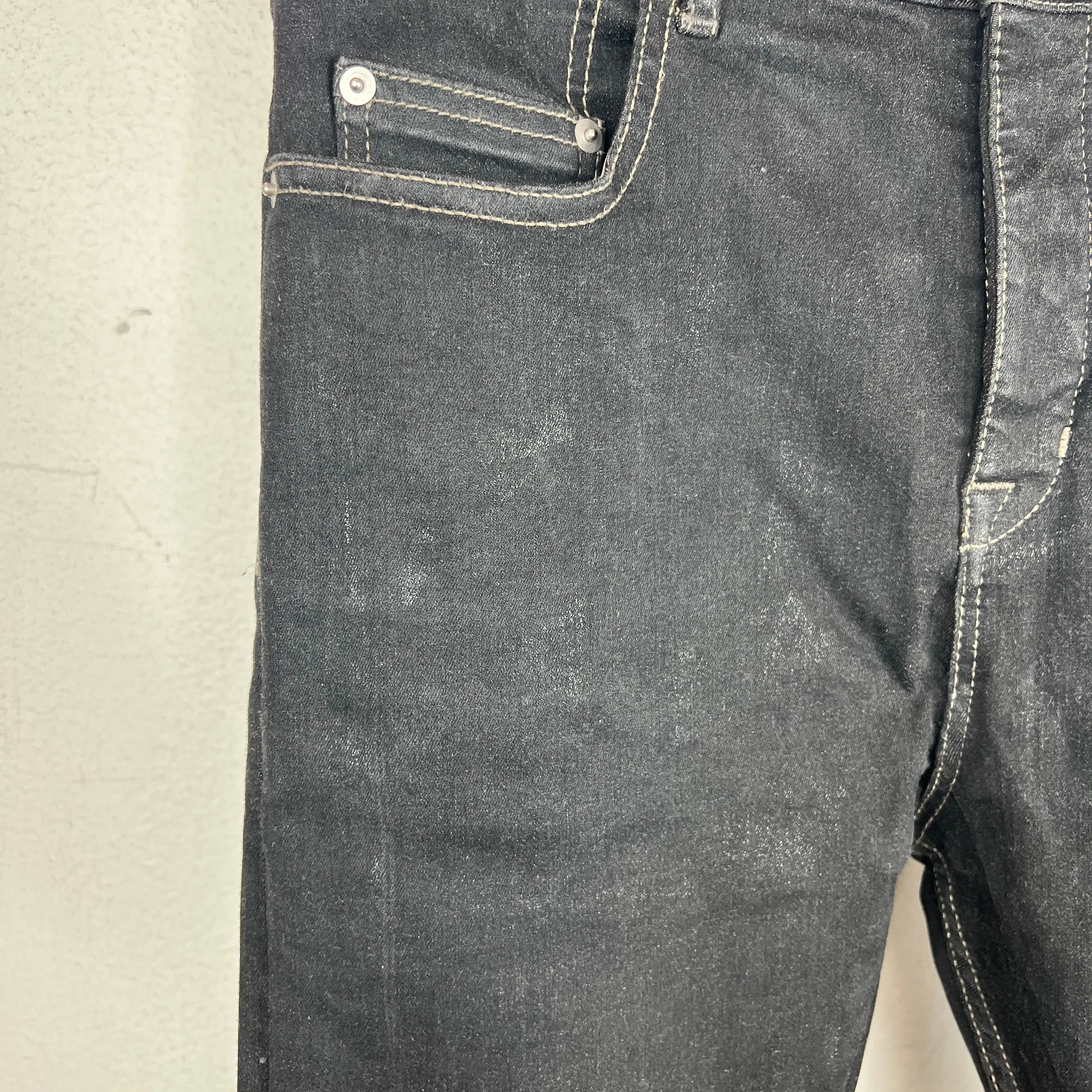 Rick Owens DRKSHDW Waxed Detroit Cut Jeans