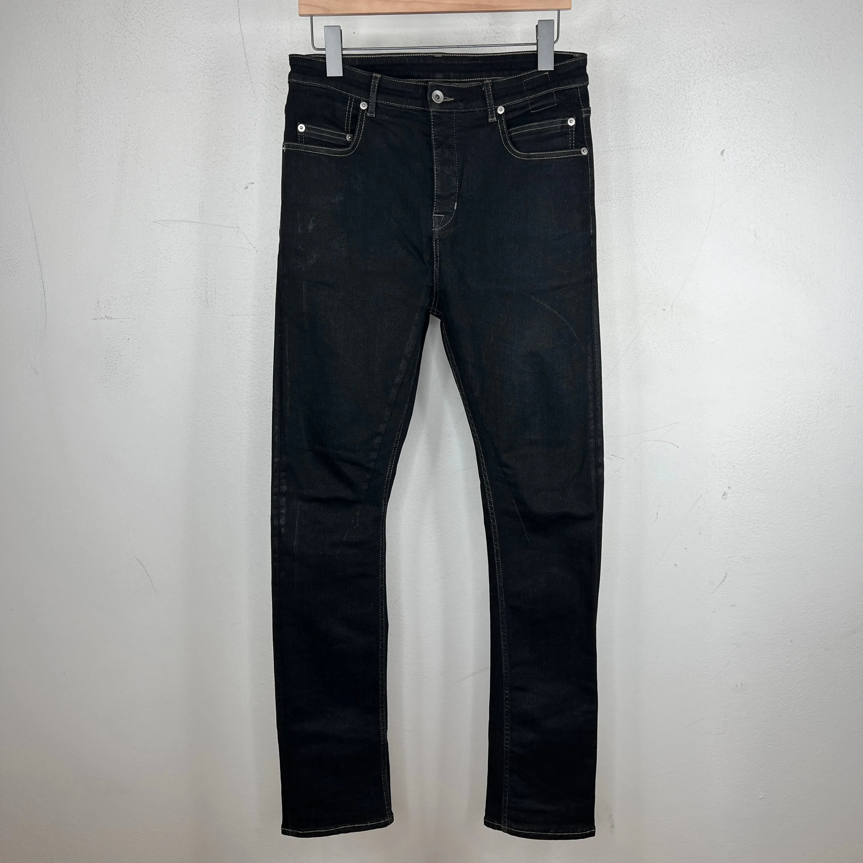Rick Owens DRKSHDW Waxed Detroit Cut Jeans