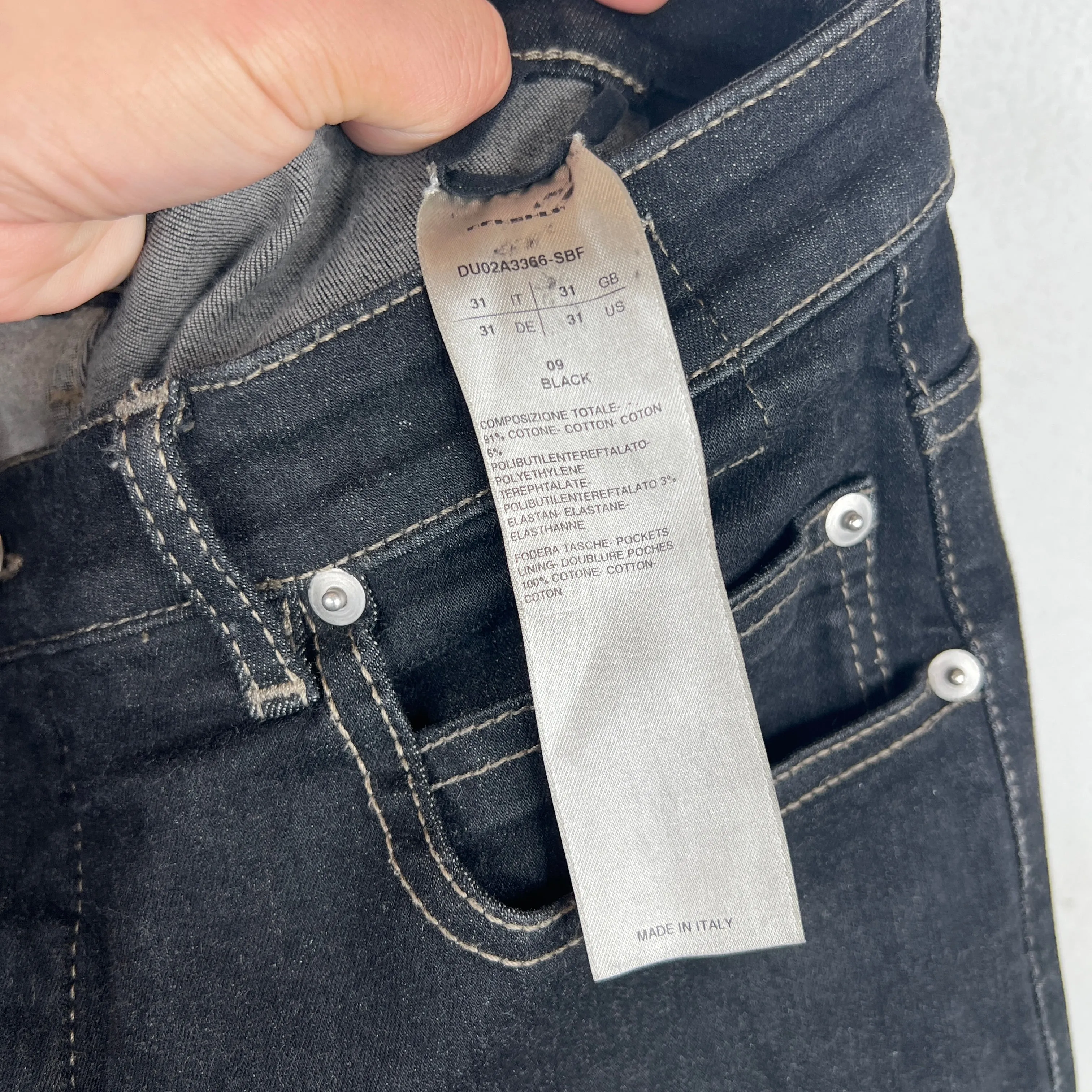Rick Owens DRKSHDW Waxed Detroit Cut Jeans