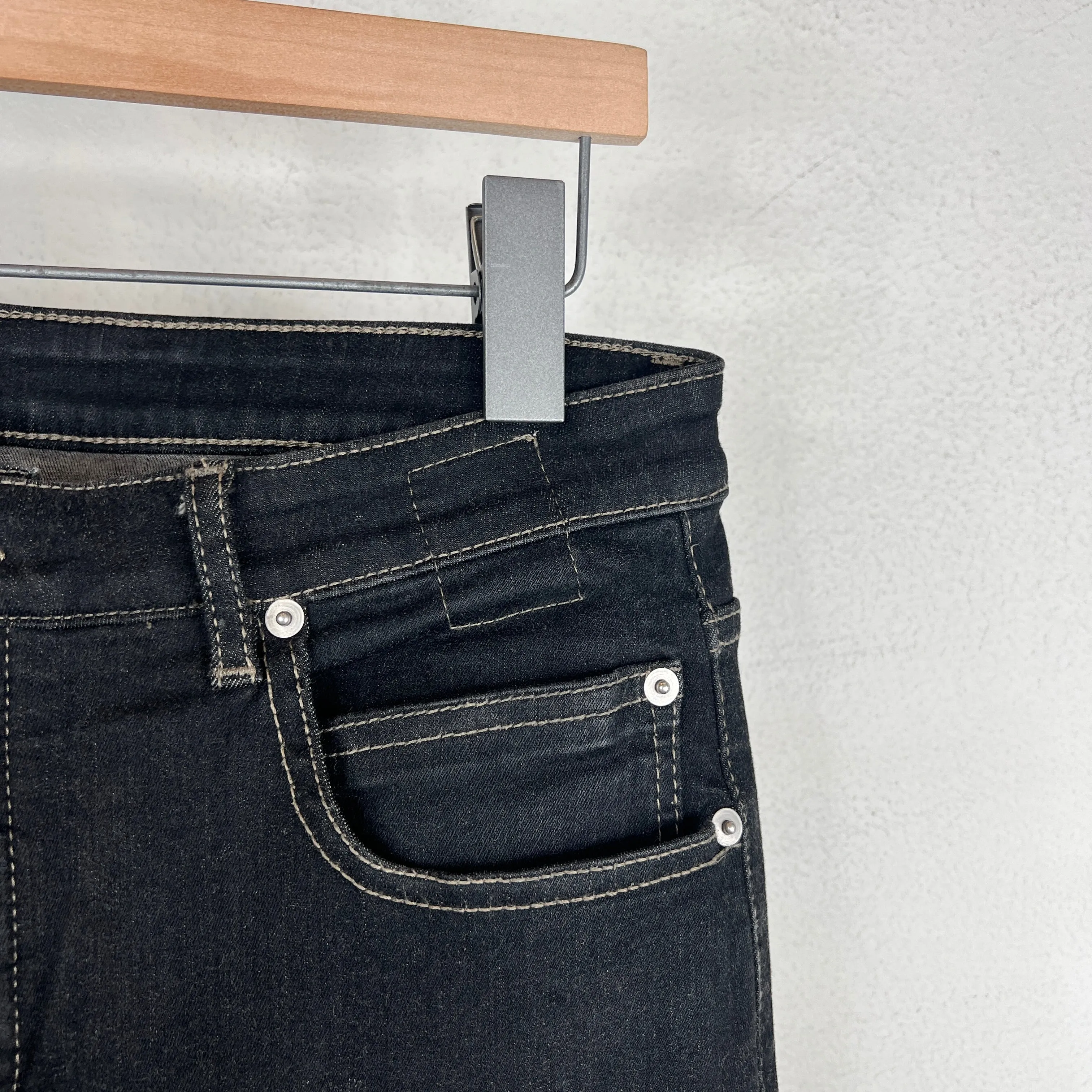 Rick Owens DRKSHDW Waxed Detroit Cut Jeans