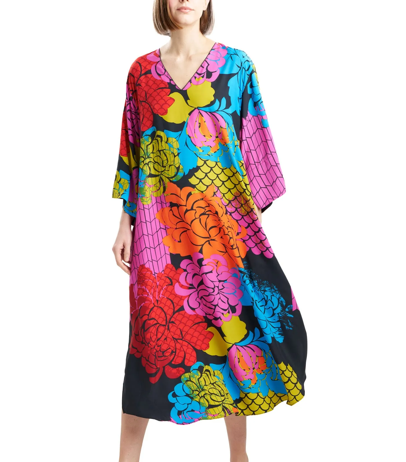 Rimini Caftan Black Multi