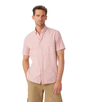 R.M.Williams - Regular Shirt - Striped - Short Sleeve - Red & White