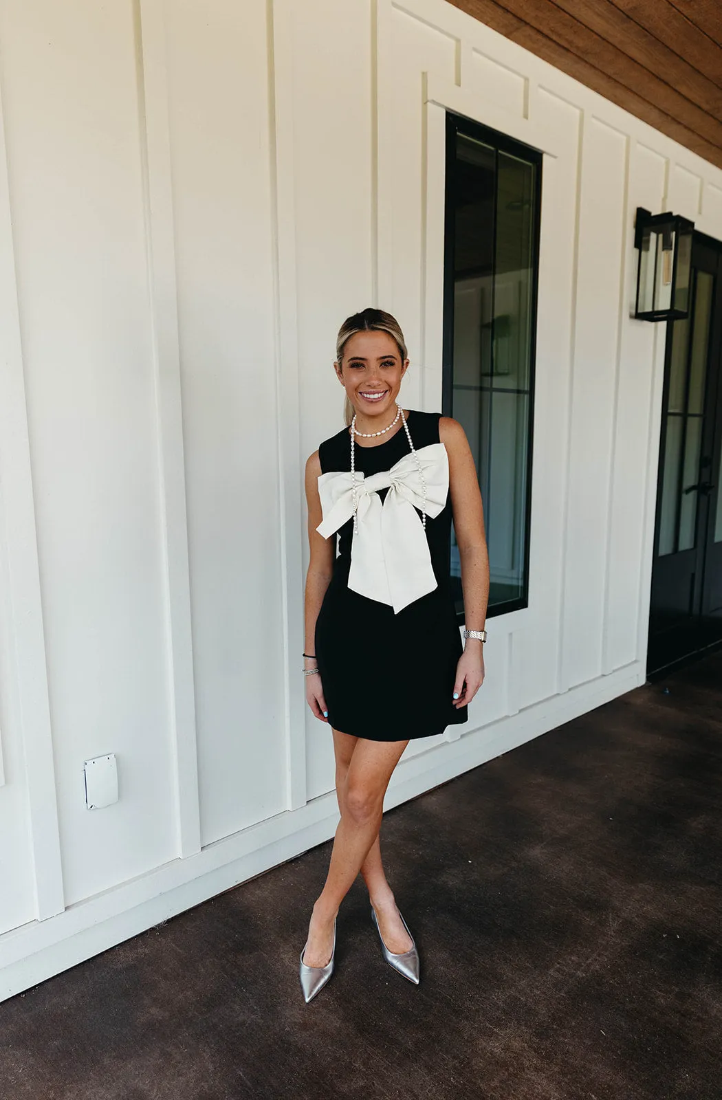 Sadie Bow Dress - Black