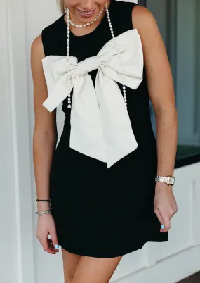 Sadie Bow Dress - Black