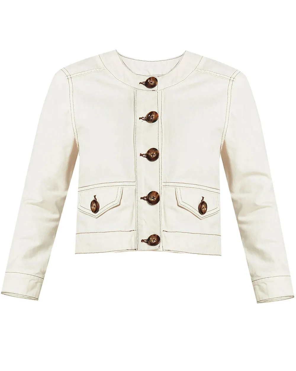 Sadler Denim Jacket in Ecru
