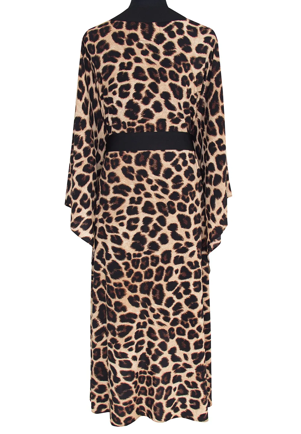 Safari - Brown Leopard Kimono (Black)