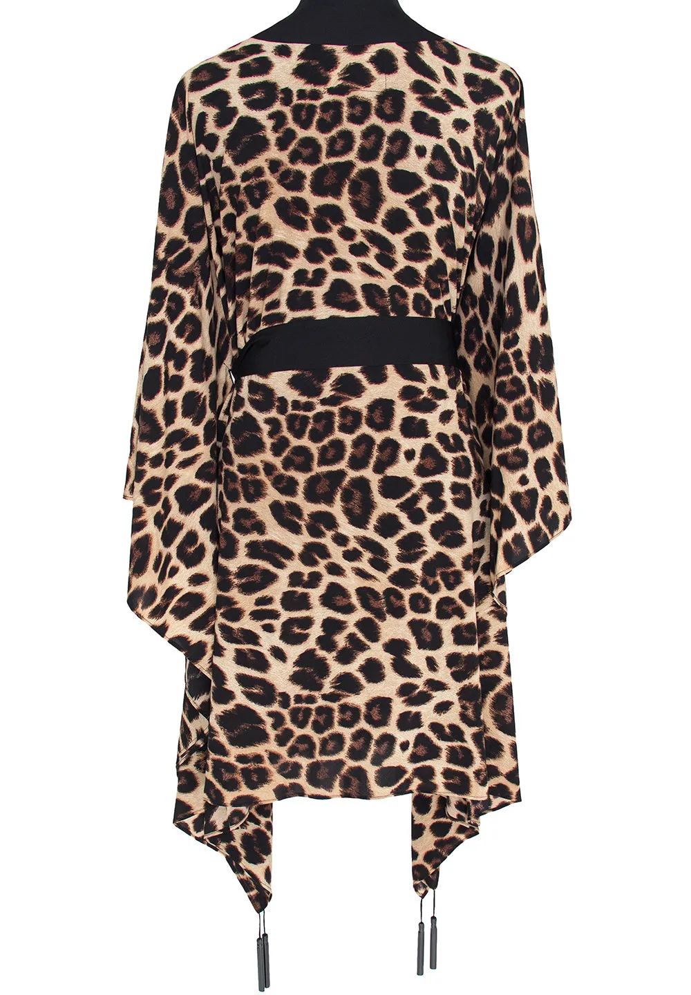 Safari - Brown Leopard Kimono (Black)