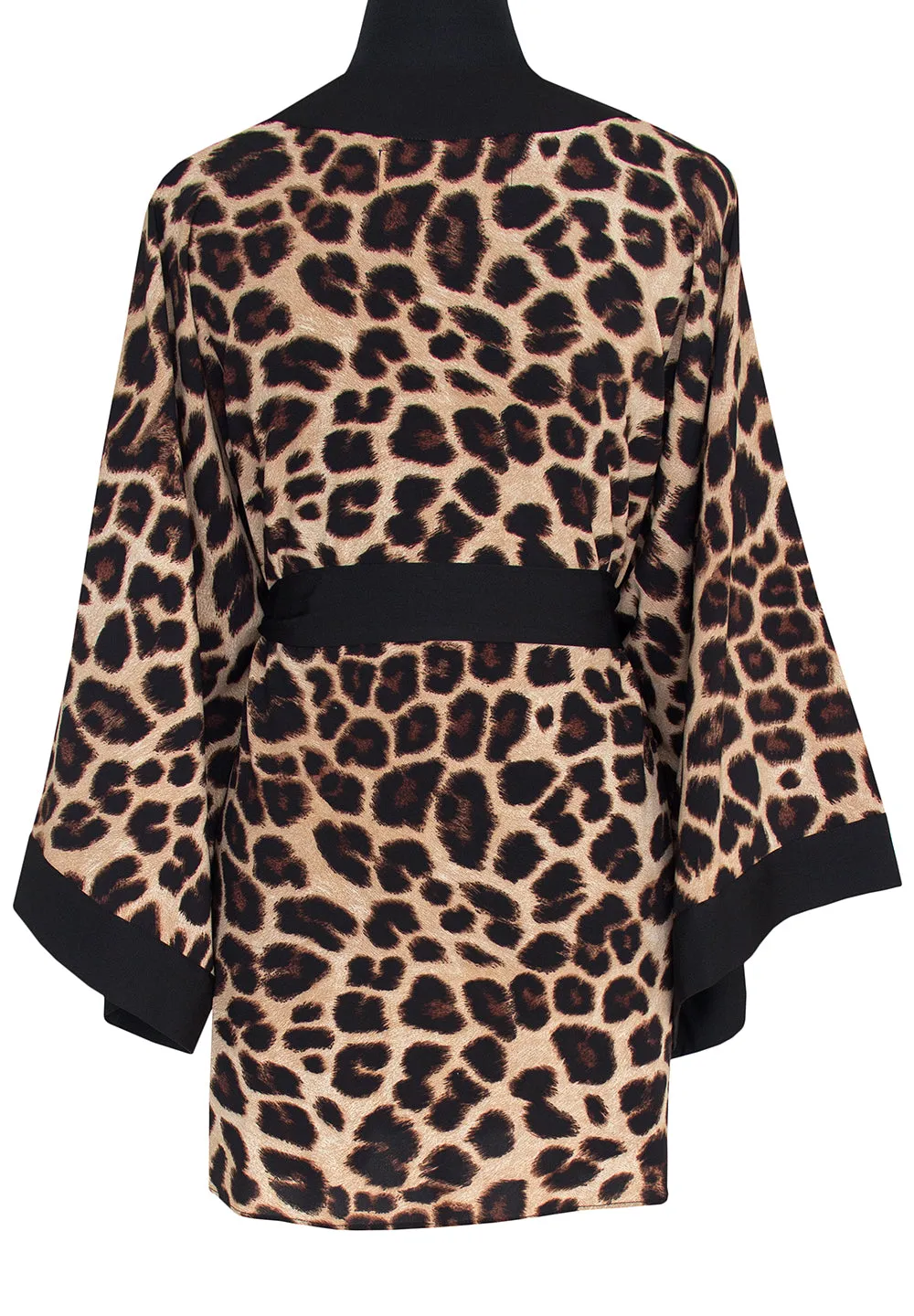 Safari - Brown Leopard Kimono (Black)